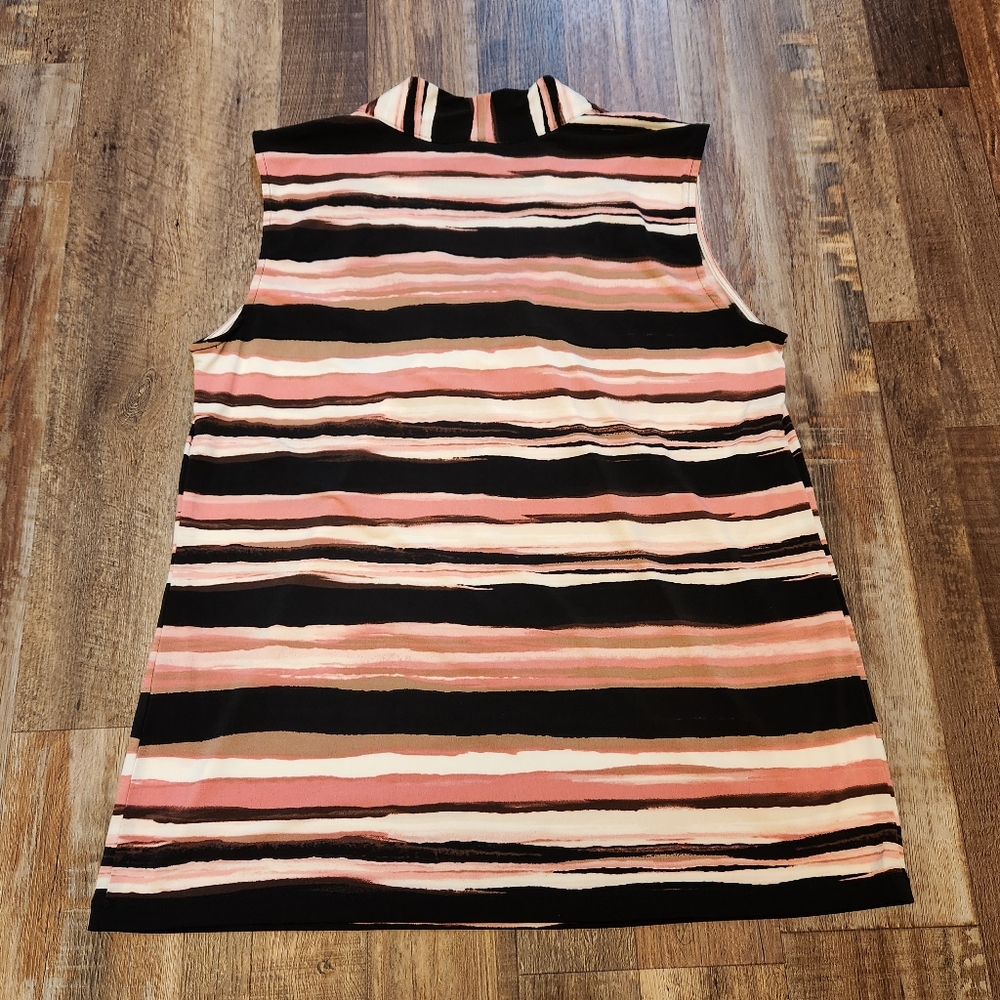 Dana Buchman Striped Tank Top - Picture 2 of 4